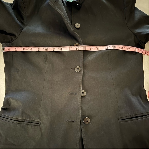 Lauren Ralph Lauren Jacket Cotton Blend Mandarin Collar Black Women’s Size 10P - Picture 13 of 16